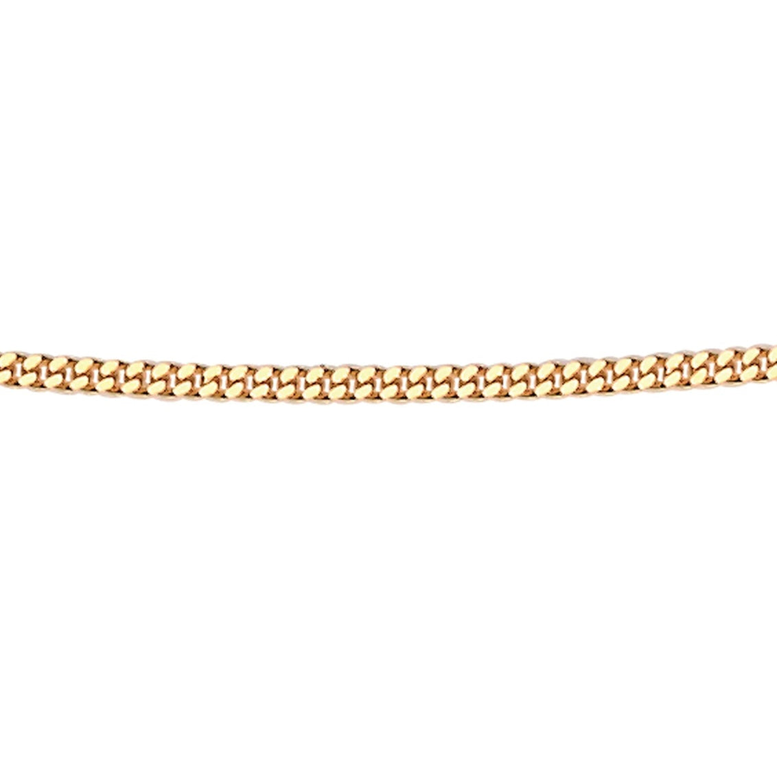 9kt gold curb chain  46cm