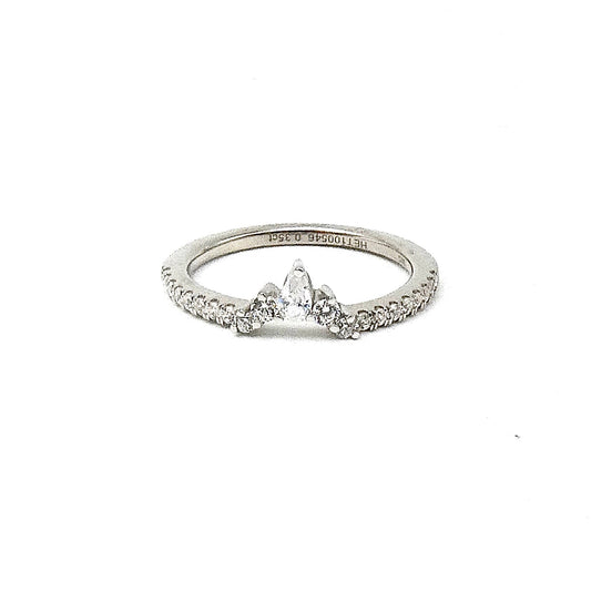 Marquise crown stacking Ring in 9kt white gold.