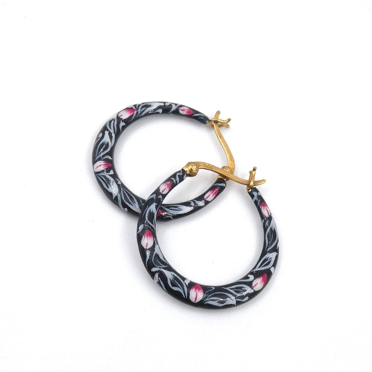 Enamel Hoops Small Lotus