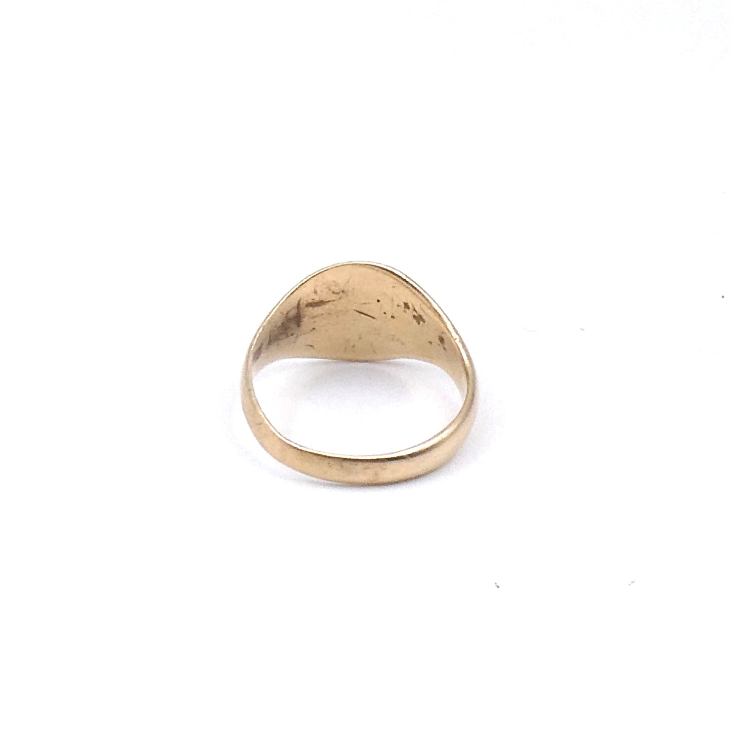 Vintage signet ring, 9kt gold with an engraved Stag.