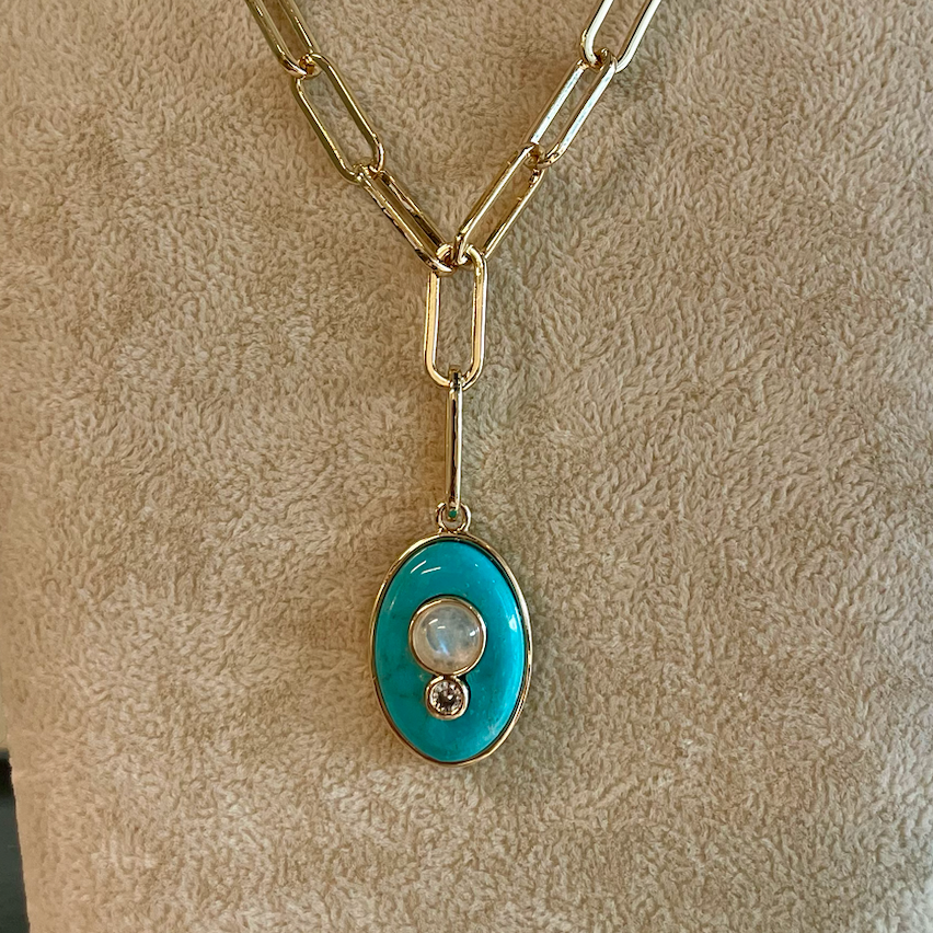 Edendale Necklace with Turquoise & Moonstone