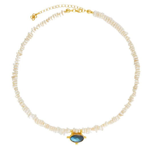 Sorel Pearl and Labradorite Beaded Necklace