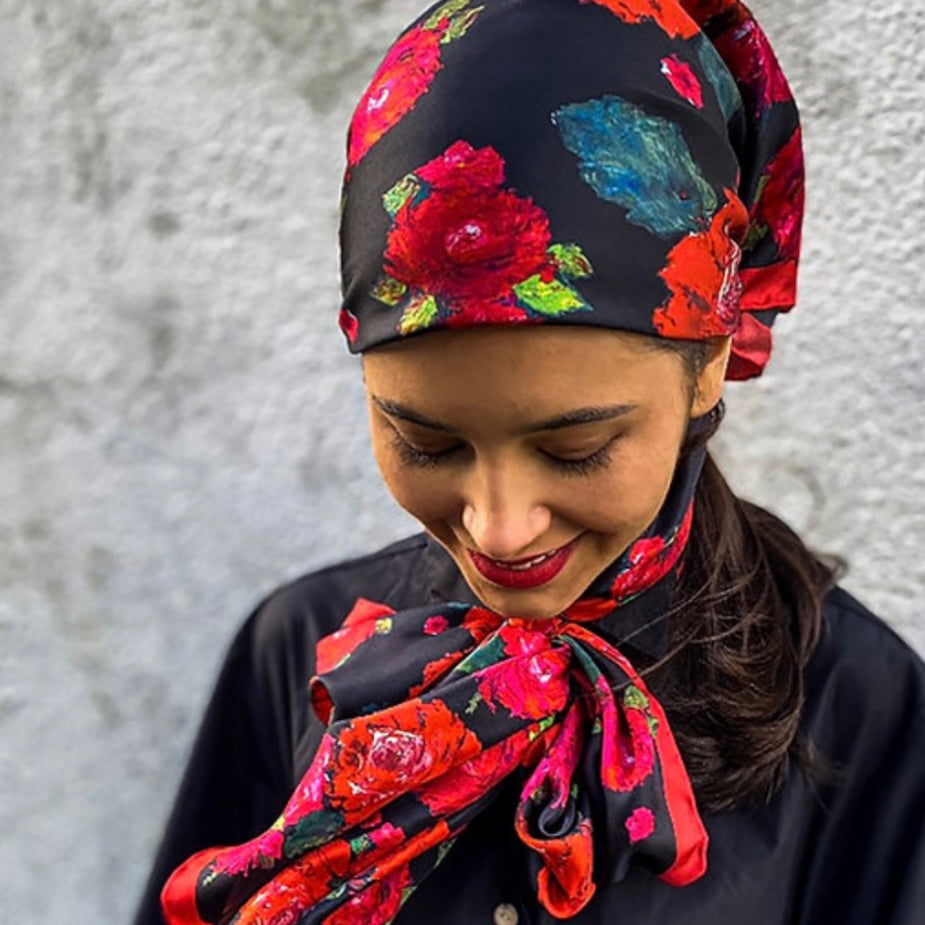 Silk Twill Mayo Scarf Square