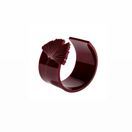 Ginkgo cuff in Burgandy