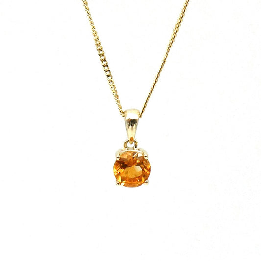 A 9kt gold and Citrine pendant, Birthstone for November.