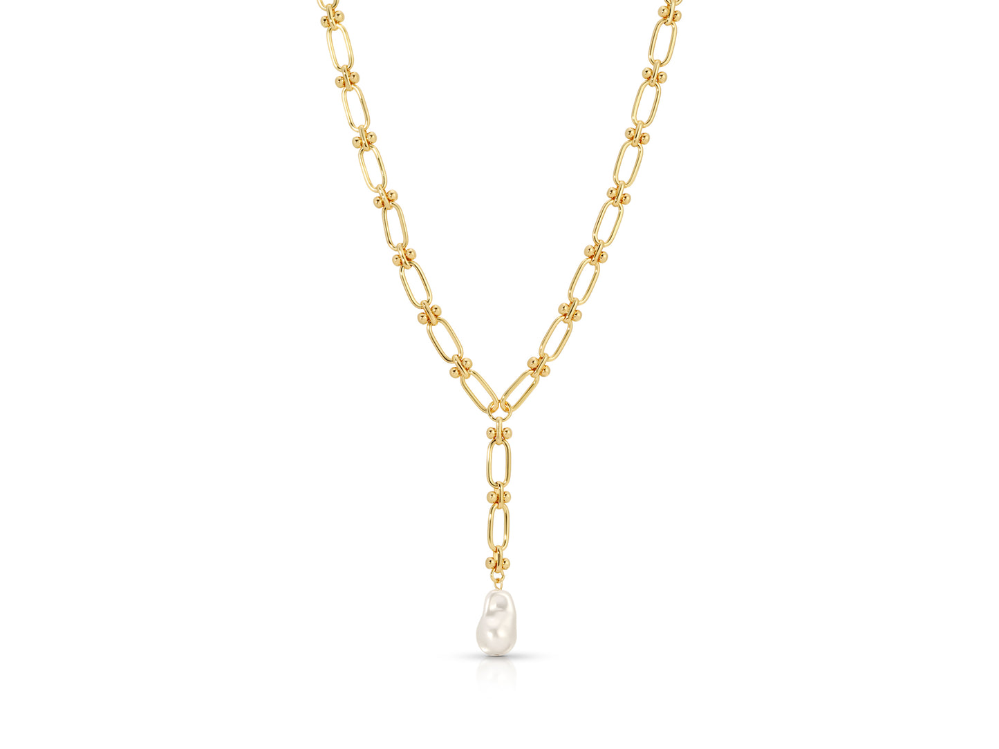 Chloe Maxi Lariat with a Baroque Pearl