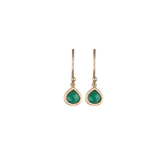 Green Droplet Earrings