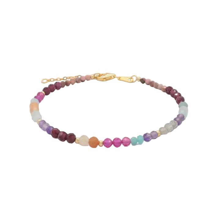 Wine & Roses Beaded Bracelet