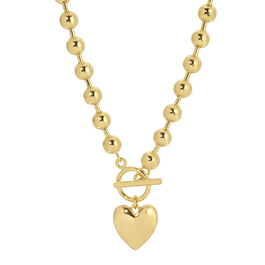 La bebe Heart Toggle Necklace