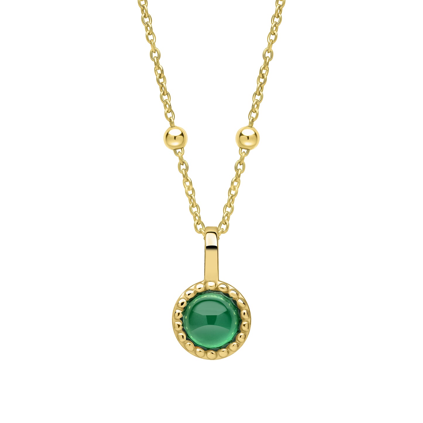 Green Chalcedony pendant for a May Birthday