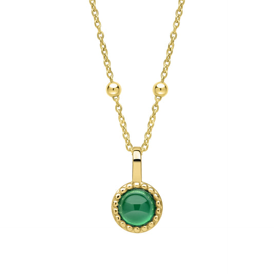 Green Chalcedony pendant for a May Birthday