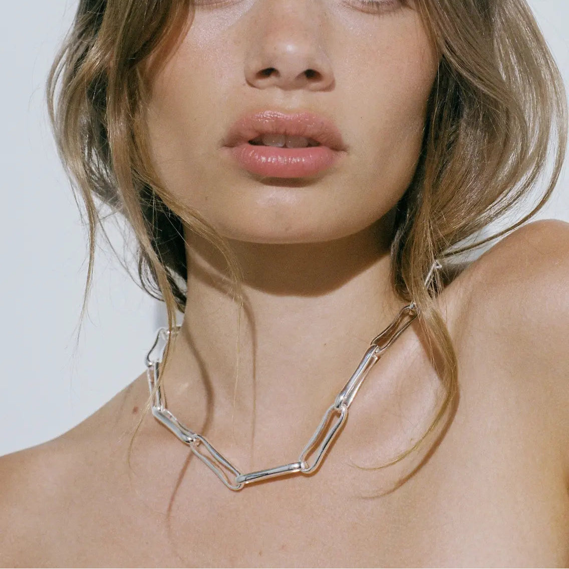 Chunky Link Necklace Silver