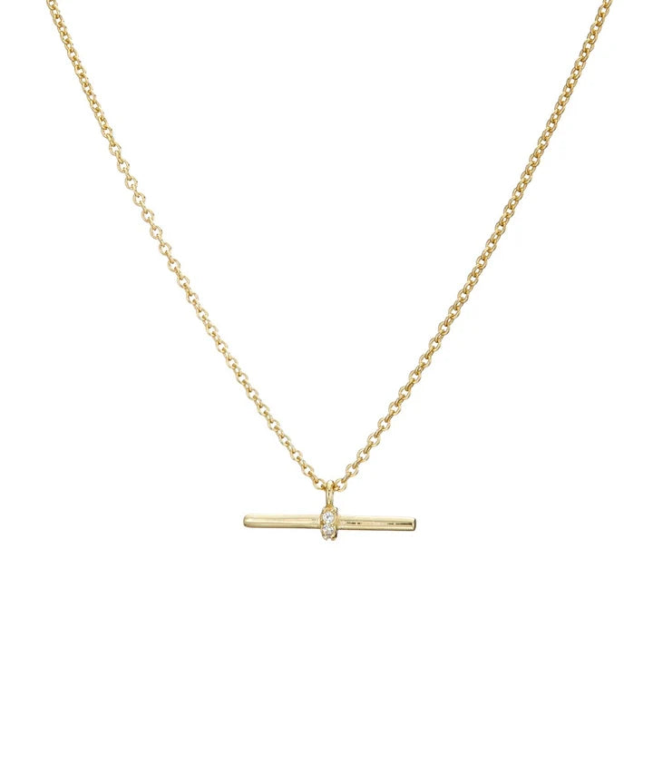 Fine T Bar with Zirconia Detail