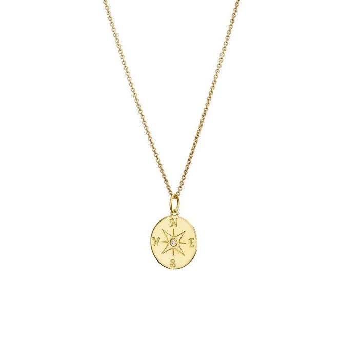 Gold Compass Necklace