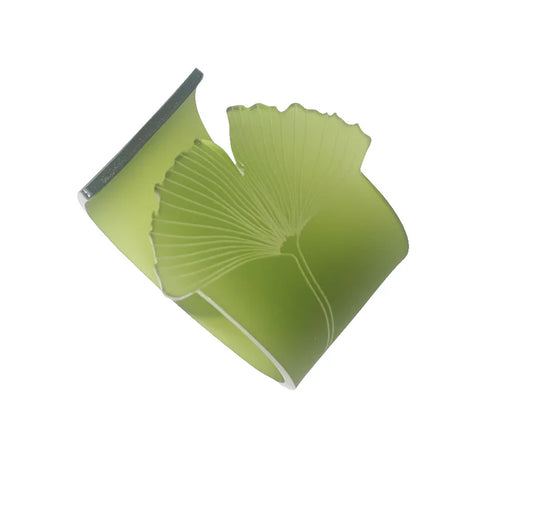 Ginkgo cuff in Frosted Olive