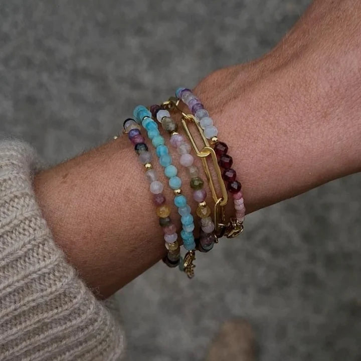 Wine & Roses Beaded Bracelet