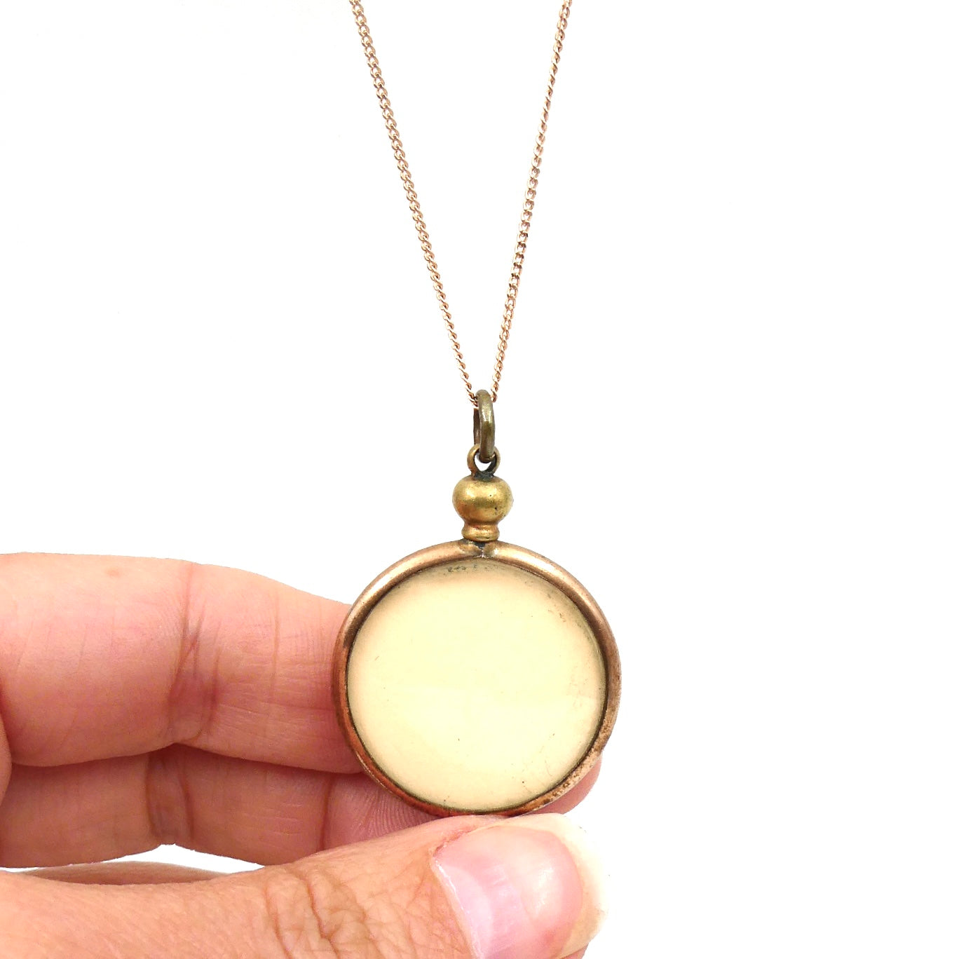 Vintage 9kt gold pendant for two photographs, vintage photo frame necklace, ideal vintage memory gift.