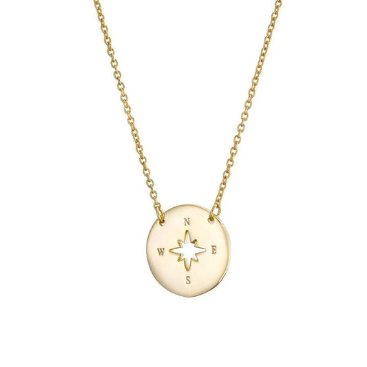 Gold Cut out Compass Necklace - Collected