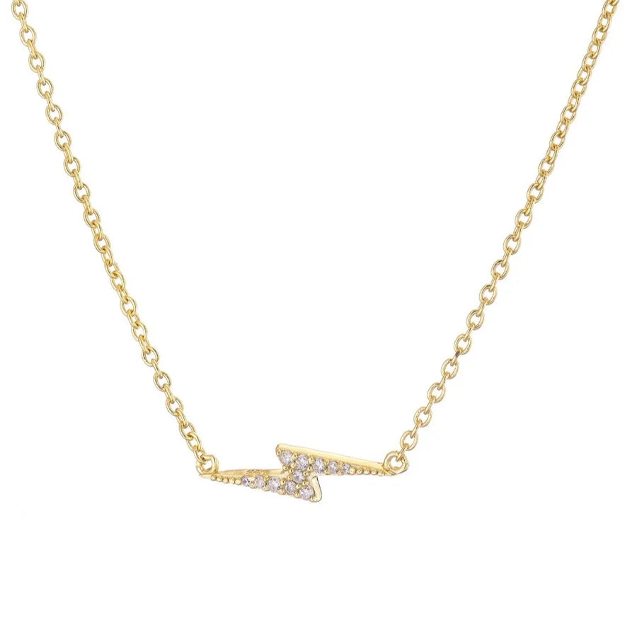 Pave Bolt Necklace
