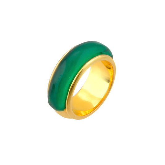 Orion Ring with Emerald Glass - Collected