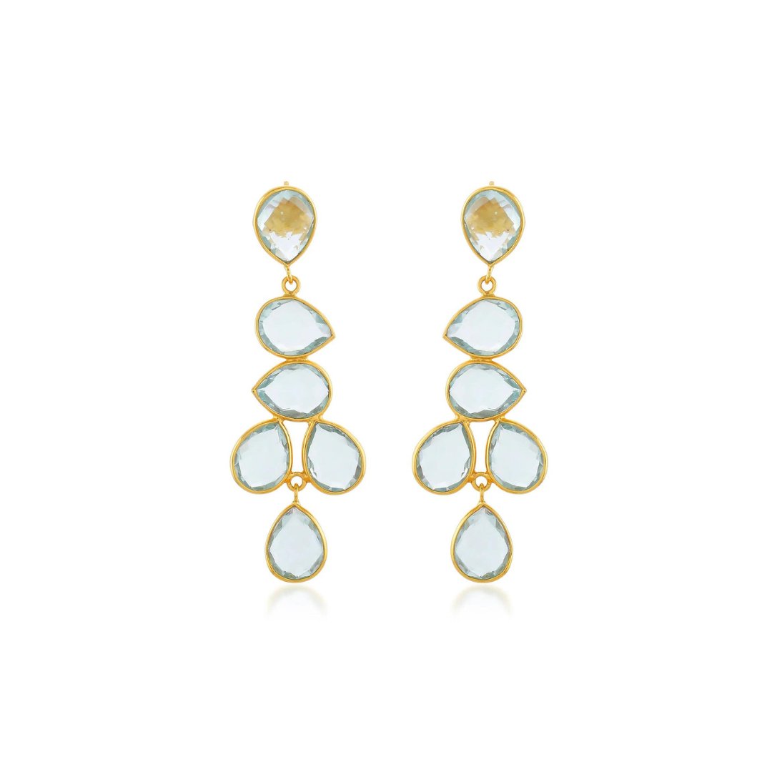 Shyla Sheena Earrings pale blue. - Collected