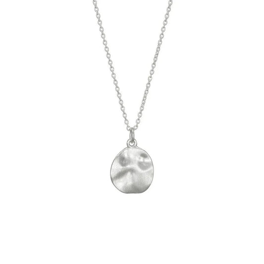 Silver Organic Disc Necklace - Collected