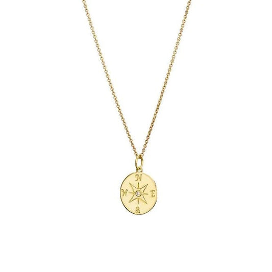 Gold compass Necklace - Collected