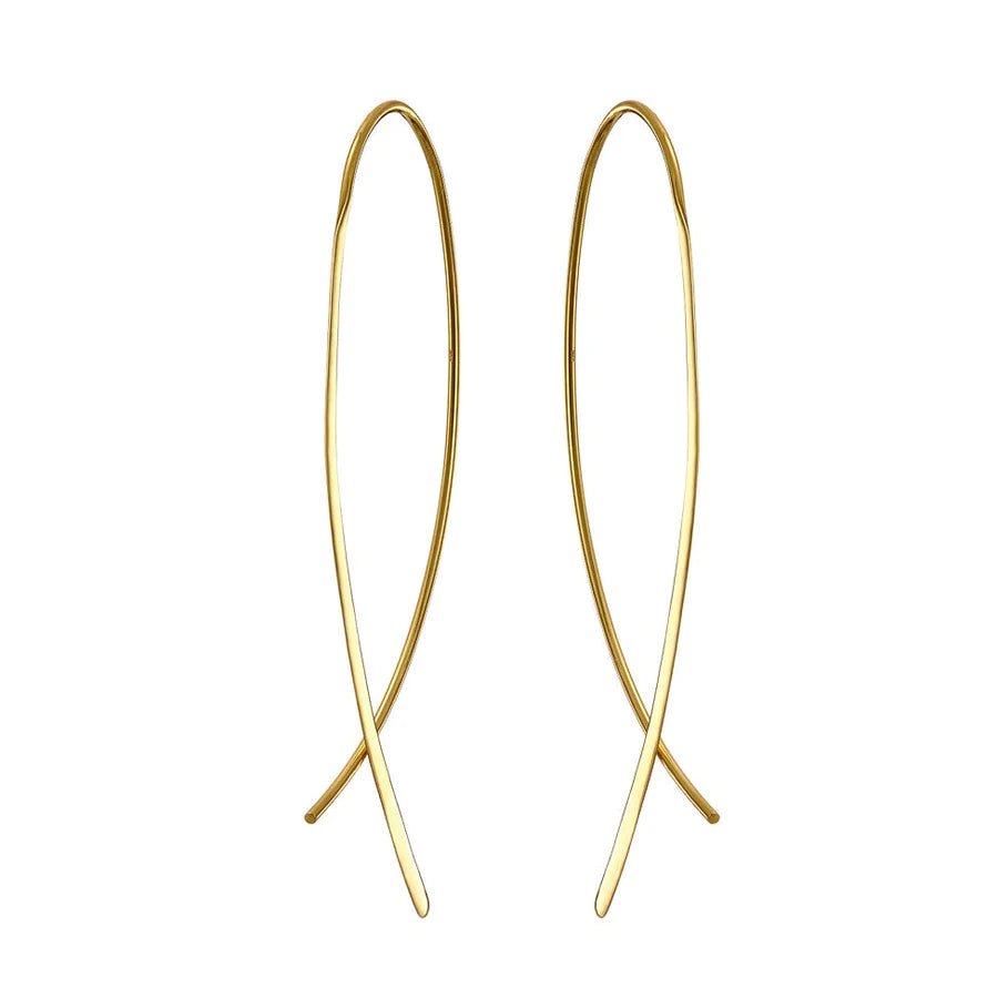Gold crossover earrings - Collected