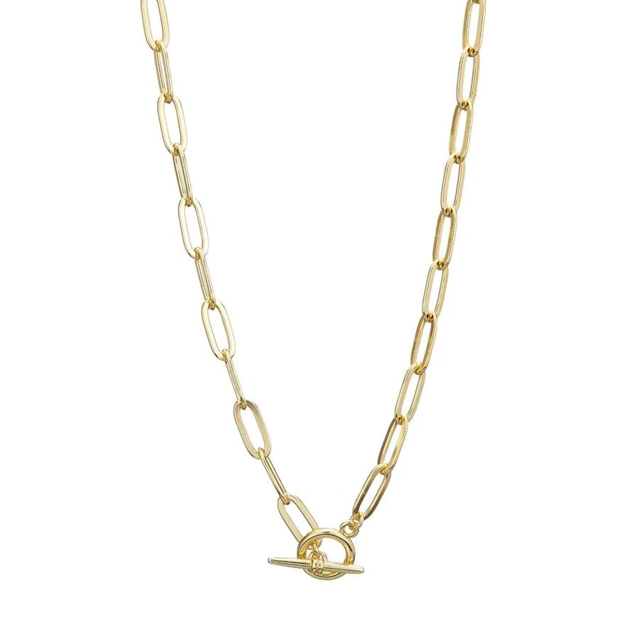 Gold Link T-Bar Necklace - Collected