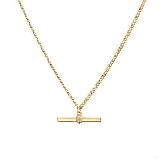 Gold T Bar Necklace - Collected