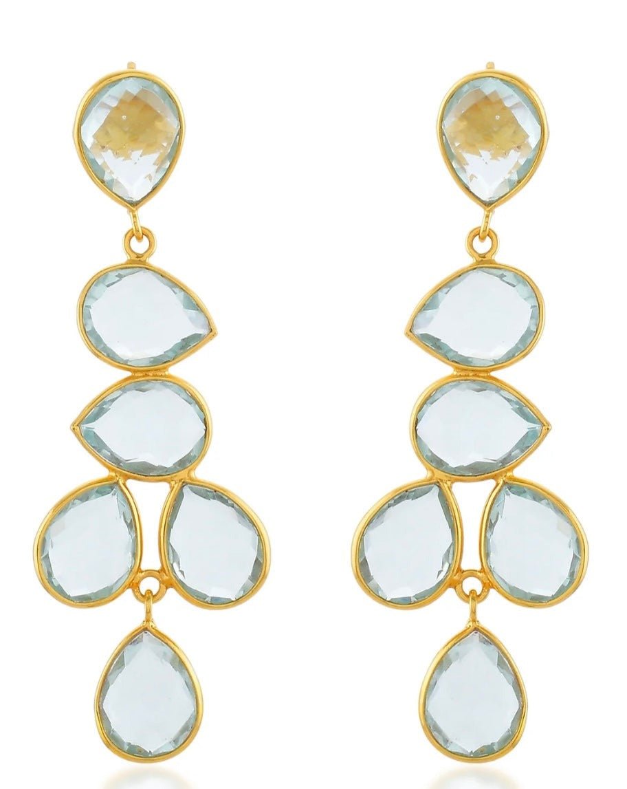 Shyla Sheena Earrings pale blue. - Collected