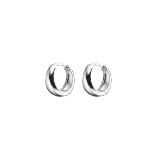 Silver chunky huggie earrings by Mary K Jewellery - Collected
