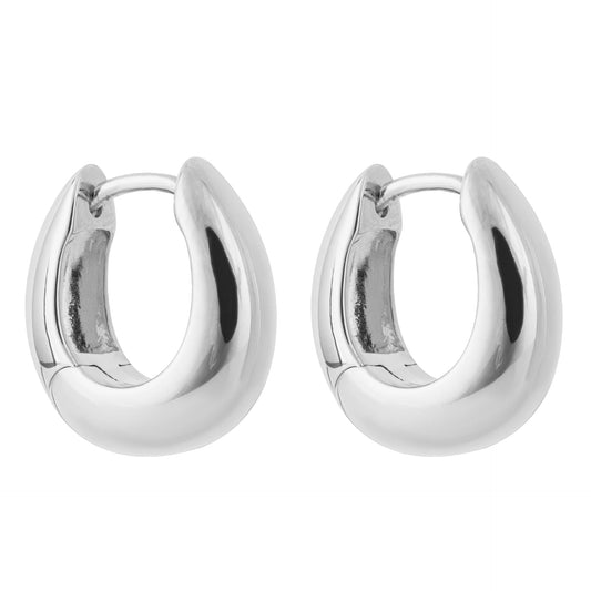 Sterling silver huggies, chunky earrings. - Collected