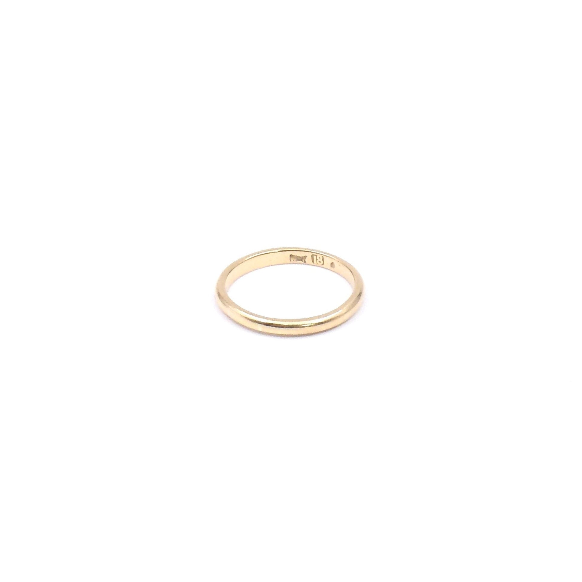 Vintage band, 18kt yellow gold wedding ring or vintage ring. - Collected